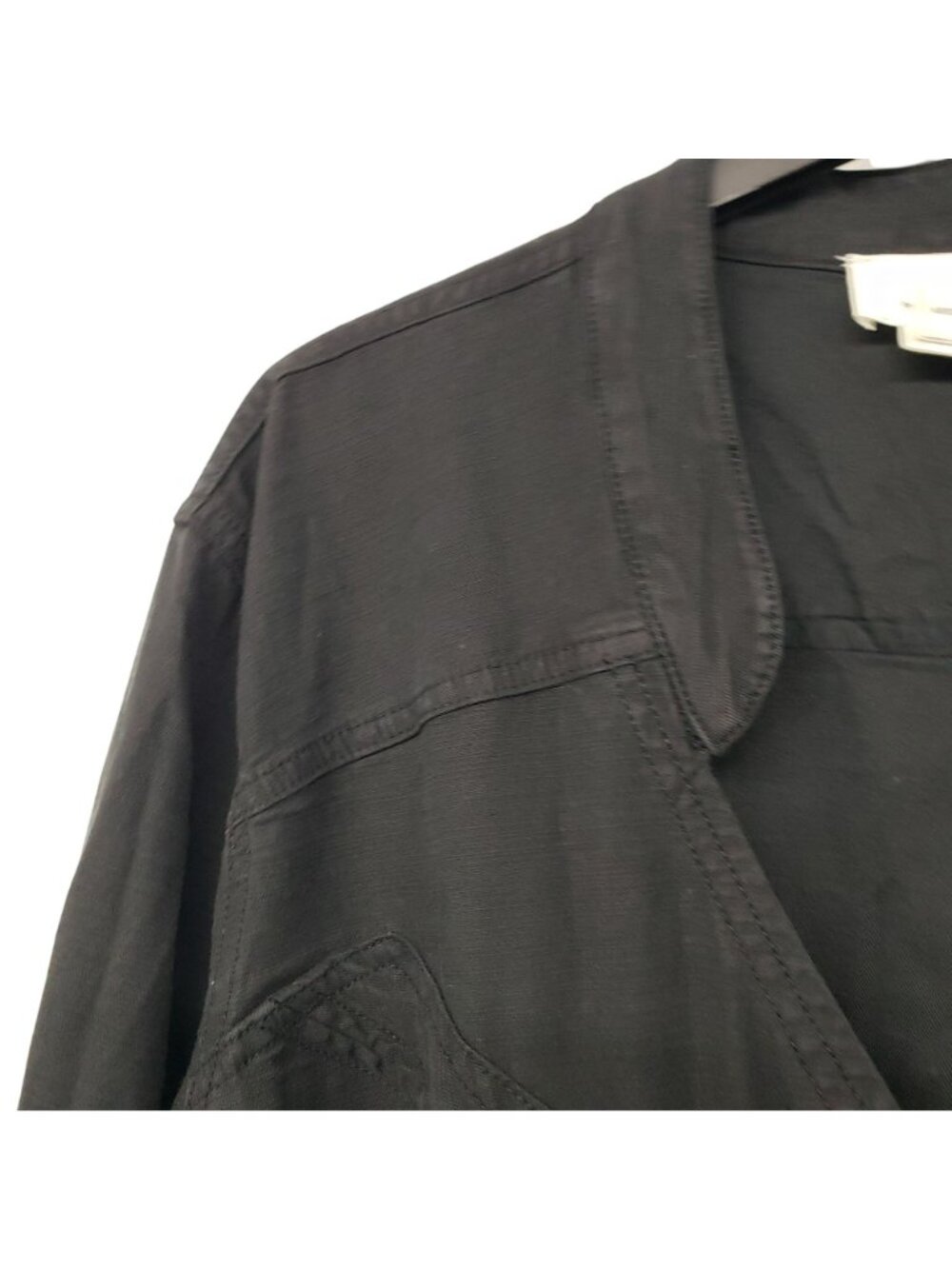 Anthropologie Charlize Utility Coveralls Black Gray Womens L - Picture 11 of 12